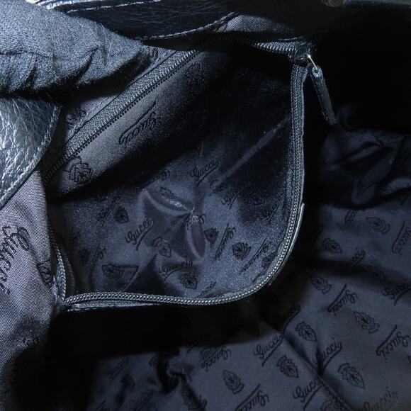 💎✨Authentic✨💎GUCCI Guccissima Leather Shoulder Bag Hand Bag Black - Picture 14 of 15